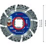 Bosch Professional Accessori 2608900669 Expert MultiMaterial X-LOCK disco diamantato 115 x 22,23 x 2,4 x 12 mm - 2