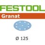 Festool Accessori 497149 Dischi abrasivi Granat STF D125/90 P180 GR/10 - 1