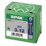 SPAX 1081010300123 Vite universale 3 x 12 mm, filettatura intera, testa svasata, Phillips Z1 - 200 pezzi - 2