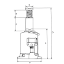 Weber-Hydraulik 2705021 Martinetto idraulico A50-250 50000 kg - 2