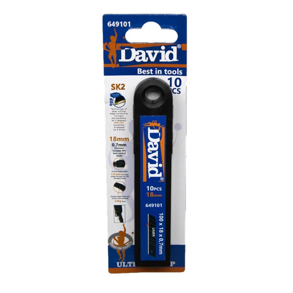 David 649101 Lame di ricambio a strappo 18 mm SK2 10 pz.