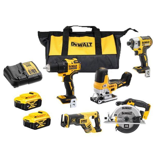 DeWalt DCK501P2 Comboset da 5 pezzi 18V 2 x 5.0Ah Li-Ion + 5 anni di garanzia del rivenditore!