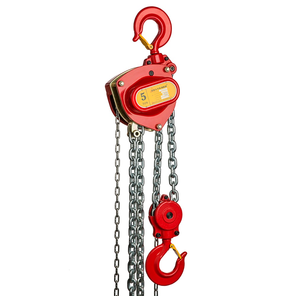 DELTA RED VS.0.04105000 Paranco manuale a catena High-Speed Premium da 5 tonnellate 2 sezioni senza catena