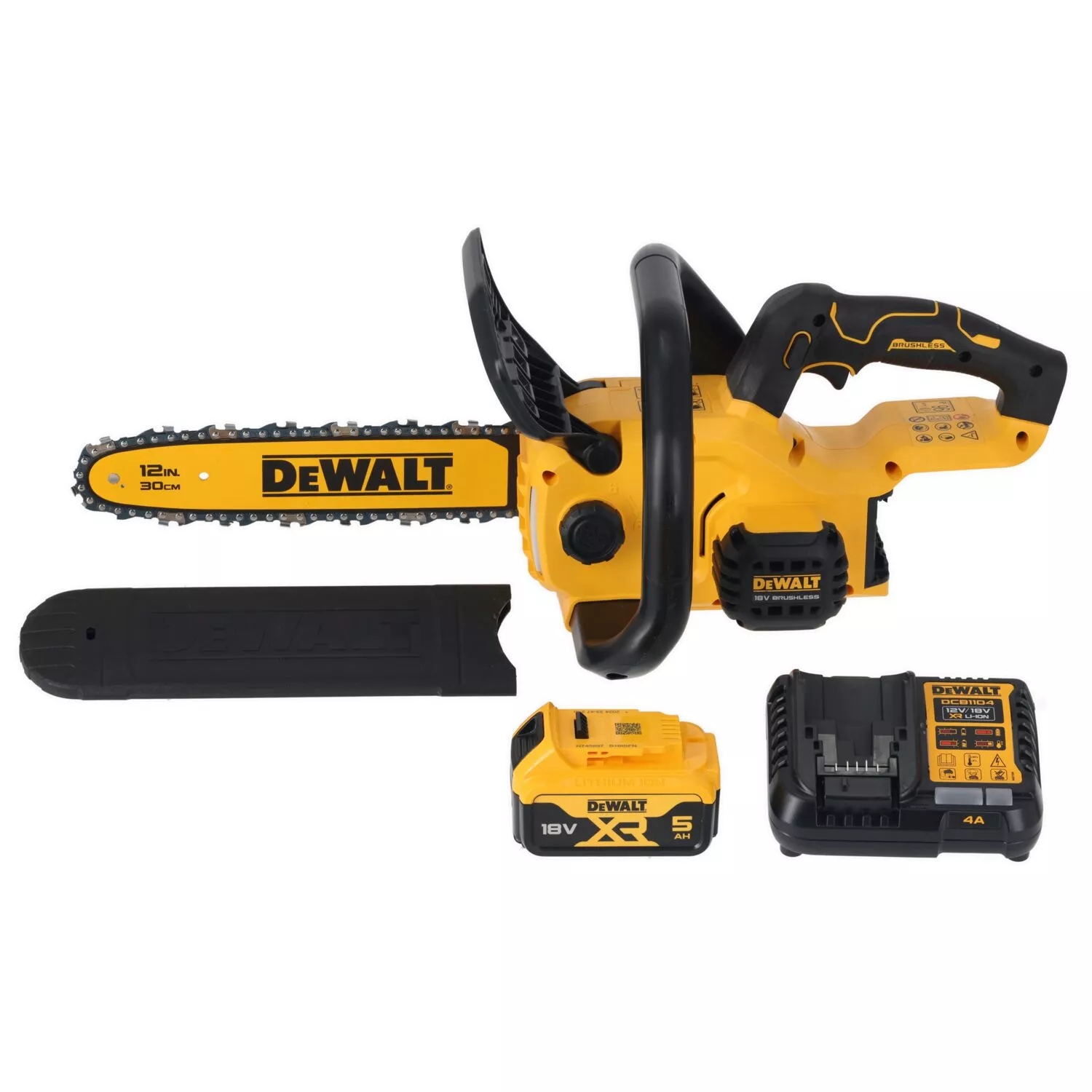 DeWALT DCMCS565P1-QW Motosega Compact Accu 30cm 18V XR Brushless 1x 5.0Ah e caricabatterie in scatola