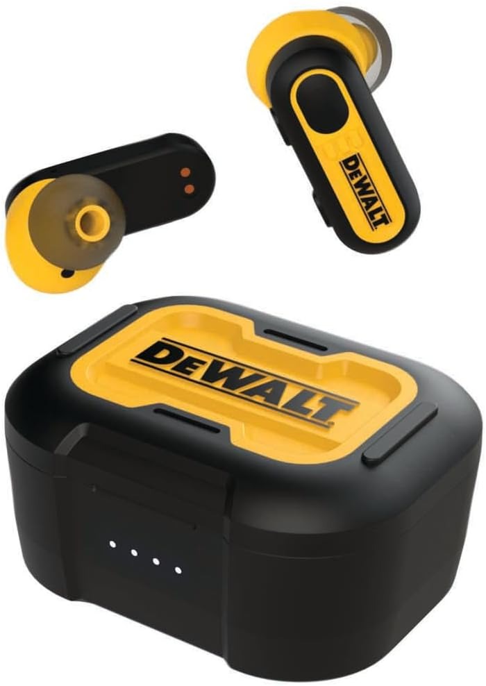 DeWalt Accessori 190 2092 DWG Jobsite Pro-X1 auricolari True Wireless, incl. cavo di ricarica e custodia di ricarica