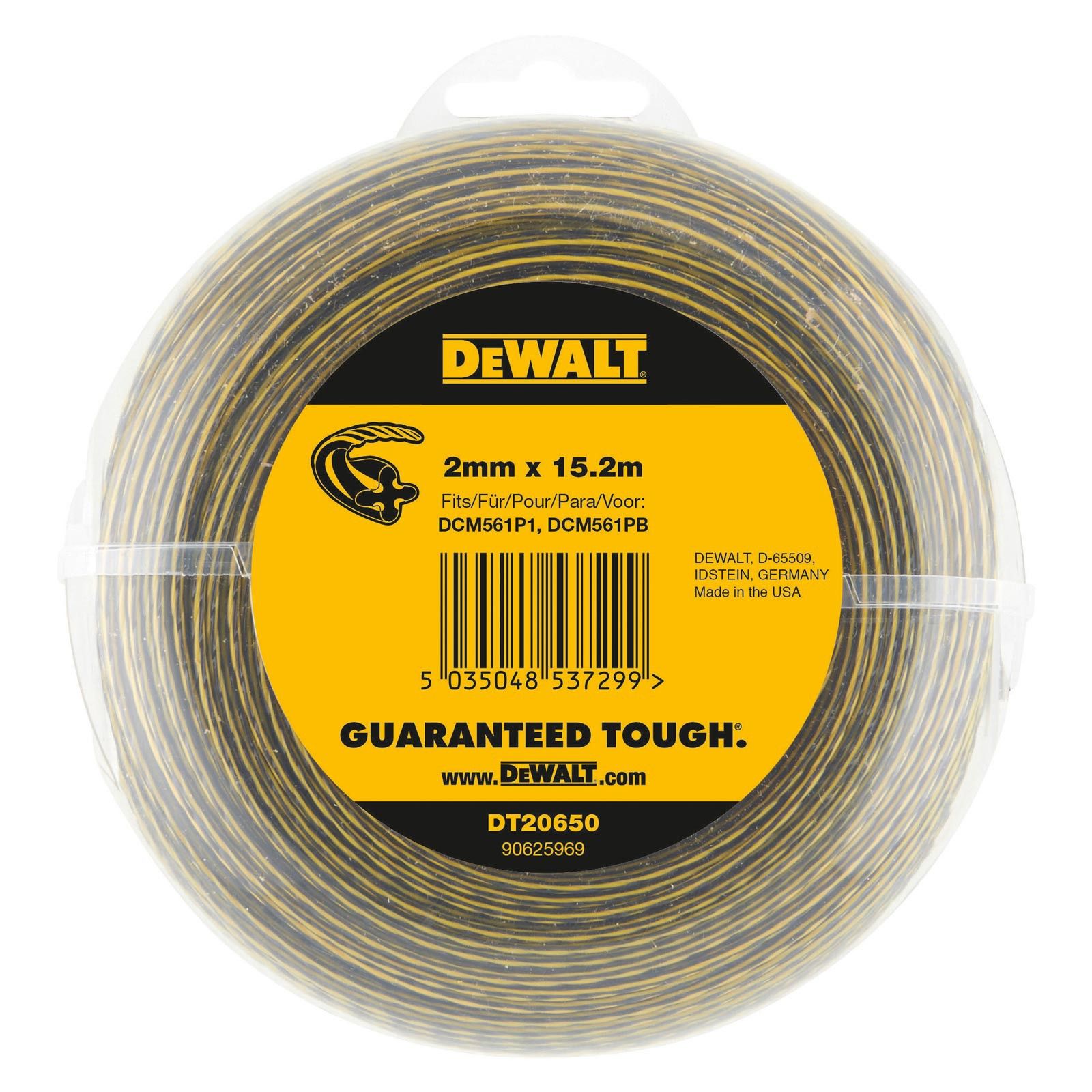 DeWalt Accessori DT20650-QZ filo di ricambio per tagliaerba 2 mm x 15,2 mtr DCM561