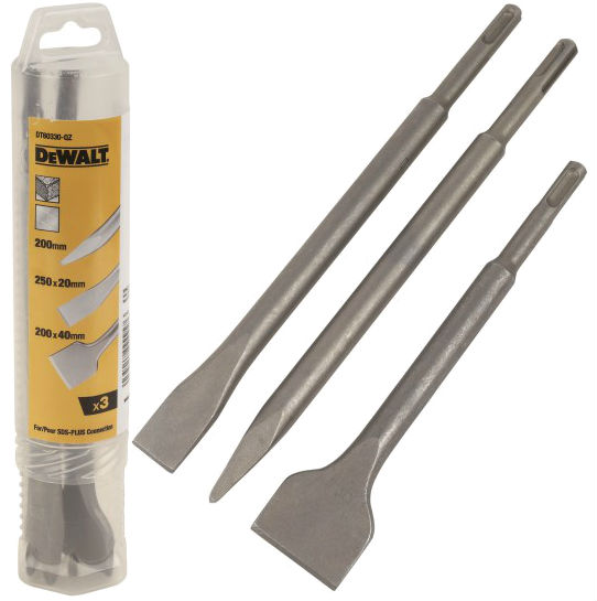 DeWalt Accessori DT60330-QZ Set di scalpelli SDS-Plus a 3 pezzi