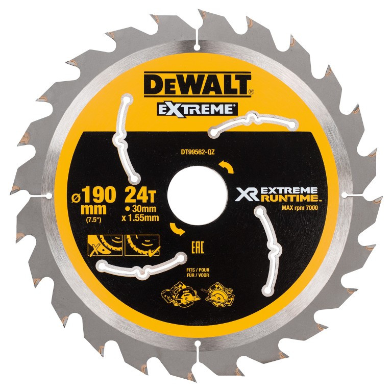 DeWalt Accessori DT99562-QZ XR Lama circolare 190 x 30 MM 24T CSB