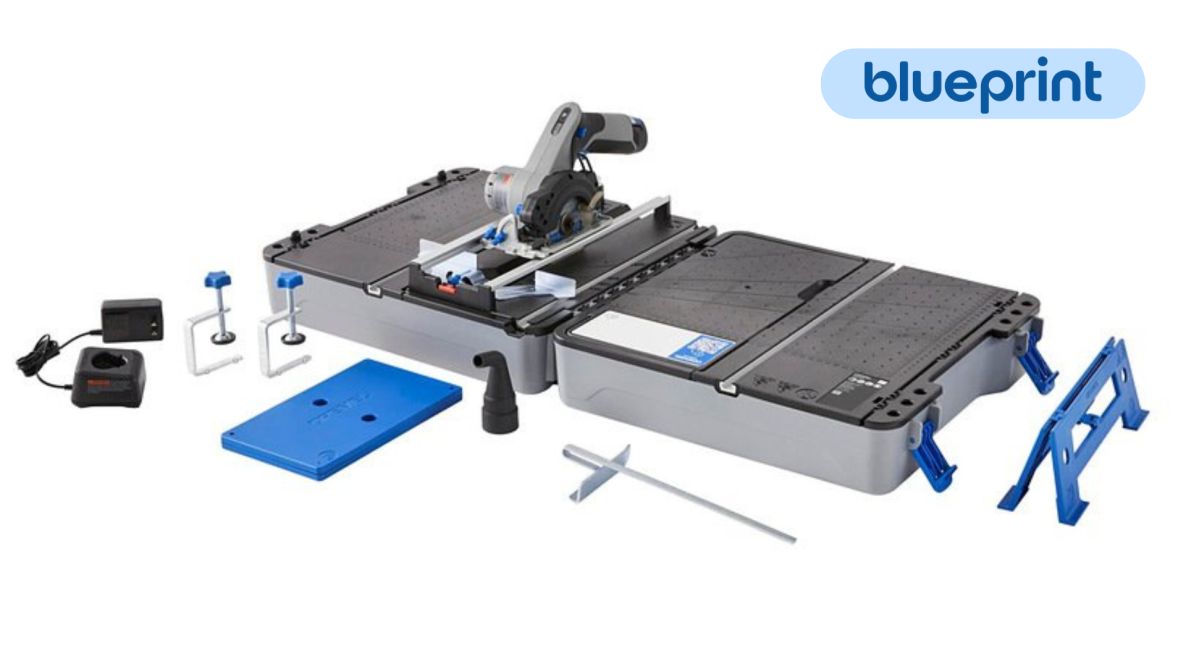 Dremel F013CS12JM BluePrint CS12JM 12V Stazione di taglio portatile Sega compatta da 12V, stazione di taglio e custodia 1 batteria da 12V 2,0 Ah e caricatore rapido