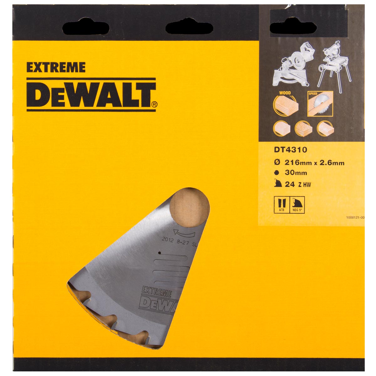 DeWalt Accessori DT4310-QZ DT4310 Lama HM 216 x 30 x 24T Denti alternati negativi a 5?