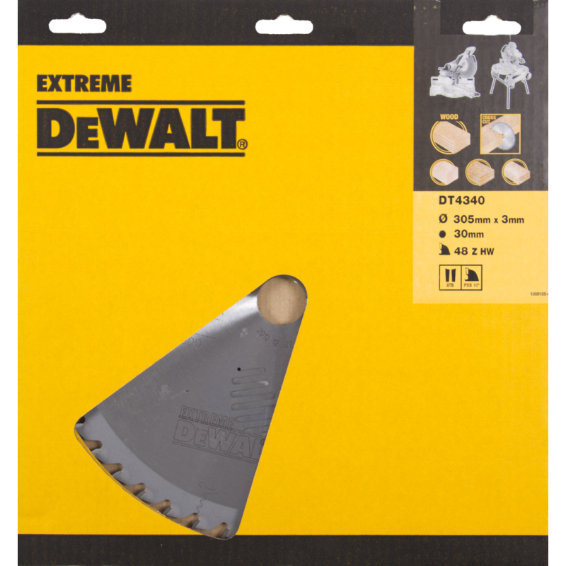 DeWalt Accessori DT4340-QZ DT4340 Lama HM 305 x 30 x 48T a denti alternati, positiva 10° Legno universale