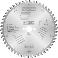 DeWalt Accessori DT4346-QZ DT4346 Lama HM 305 x 30 x 60T Trespa