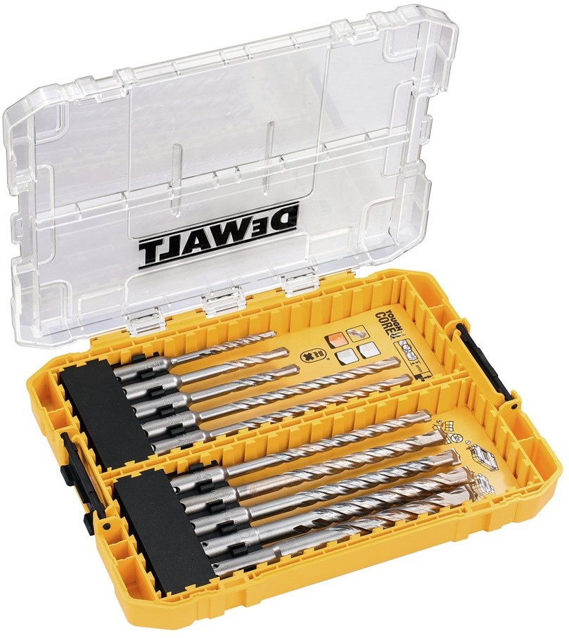 DeWalt Accessori DT70753-QZ Set di punte SDS-Plus da 10 pezzi in una robusta custodia