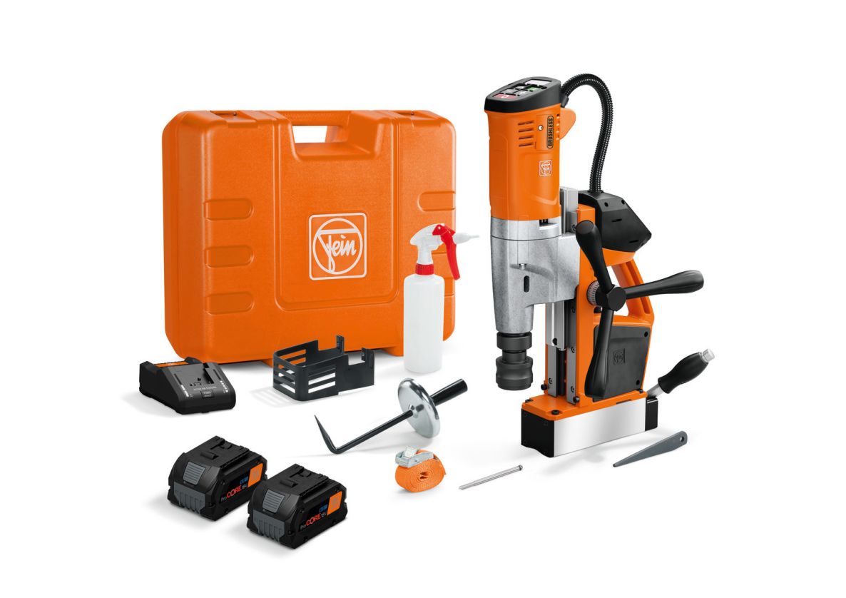 Fein 71700464000 AKBU 35 PMQW AS Carotatrice magnetica a batteria 2x 8,0Ah e caricabatterie in valigetta