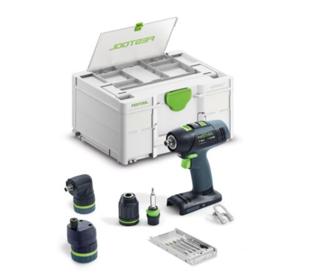 Festool 578828 Set di trapani a batteria T18+3 Basic-Set senza batteria e caricabatterie in valigetta