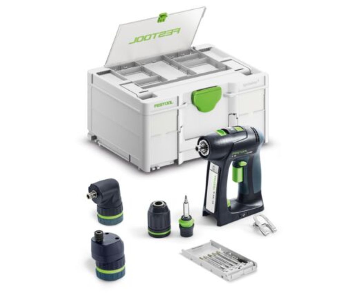 Festool 578831 C 18 Trapano avvitatore a batteria Basic-Set senza batteria e caricabatterie in valigetta