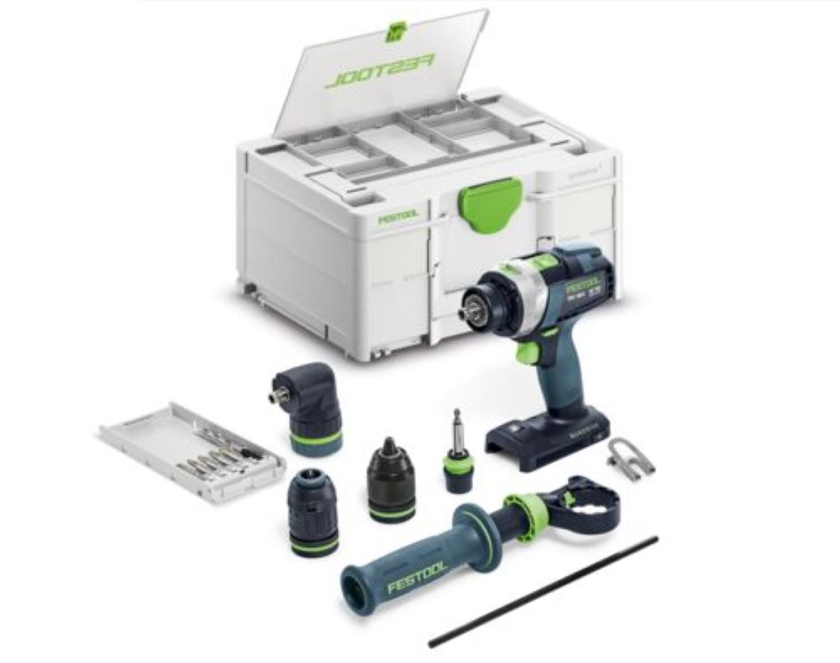 Festool 578832 TPC 18/4 Basic Set/XL trapani a percussione a batteria senza batteria e caricabatterie in valigetta