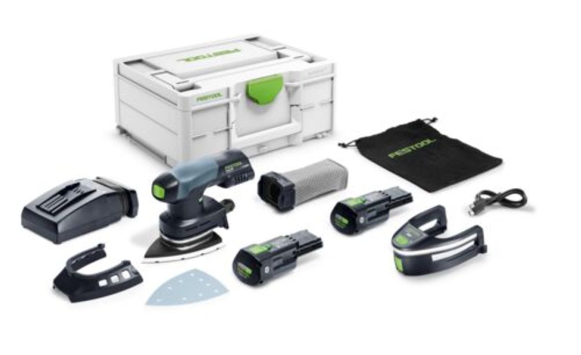 Festool 578848 Levigatrice a delta a batteria DTSC 400 3.0 I-Plus 2x batteria 18V 3.0Ah e caricatore rapido in valigetta