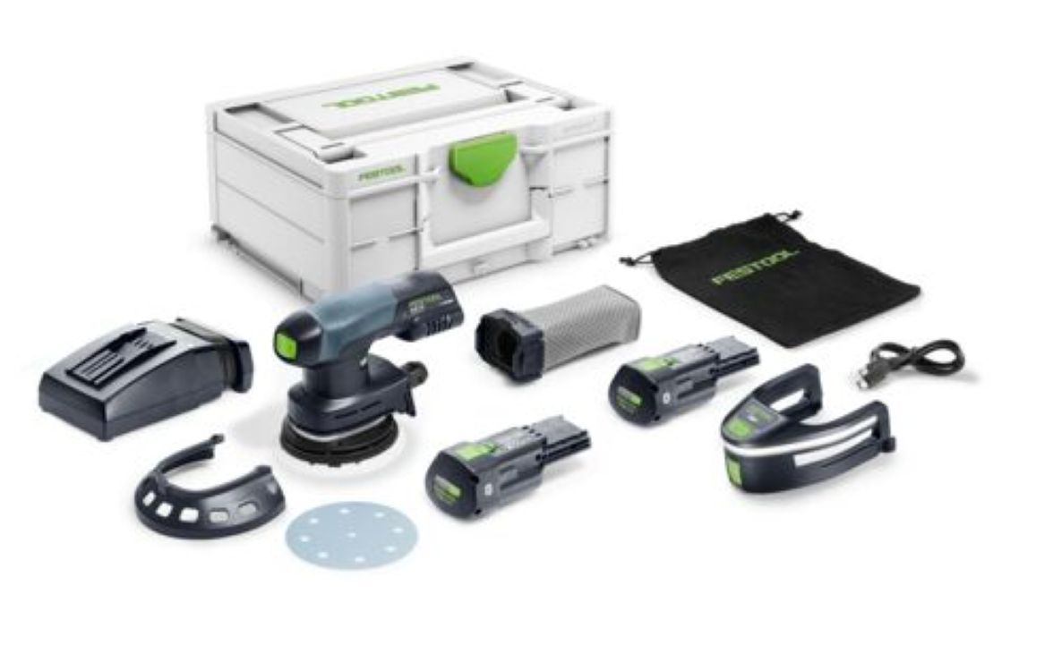 Festool 578854 Levigatrice eccentrica ETSC 125 3.0 I-Plus Accu 1x batteria 18V 3.0Ah e caricatore rapido in valigetta