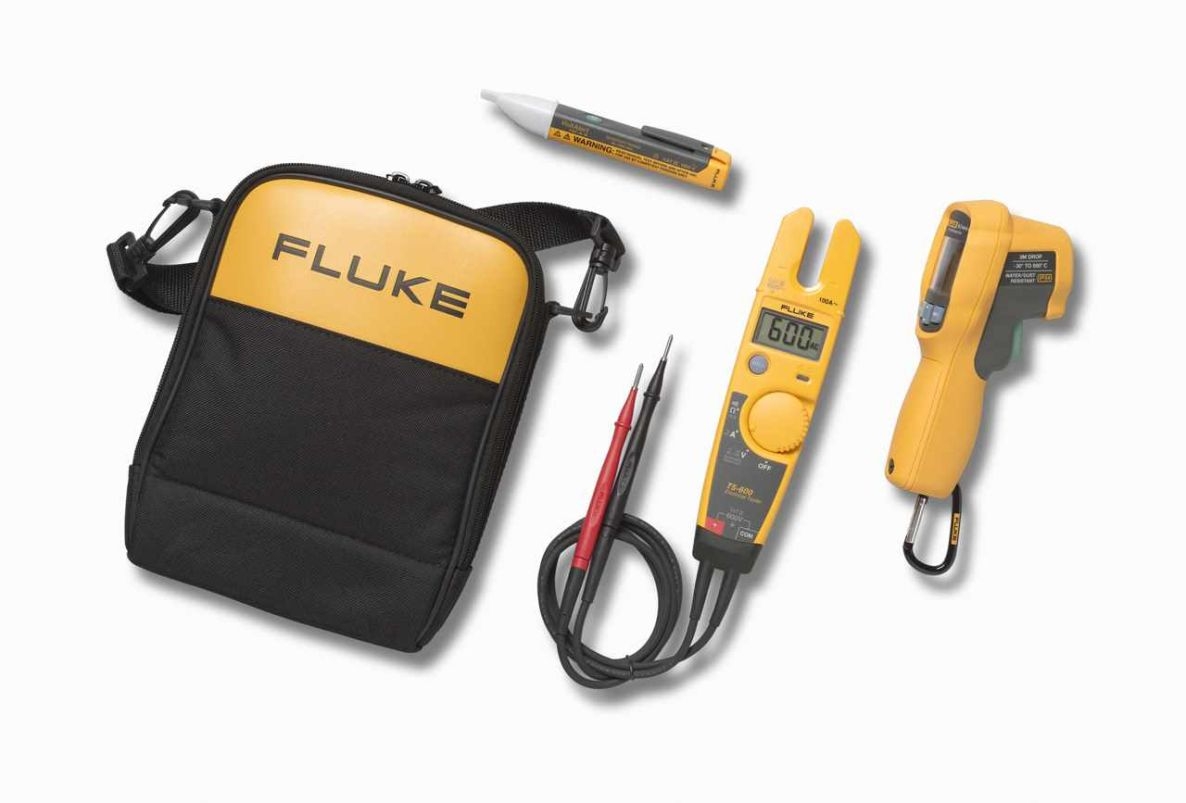 Fluke 4297126 Kit T5-600/62MAX+/1ACE con termometro a infrarossi, tester elettrico e rilevatore di tensione