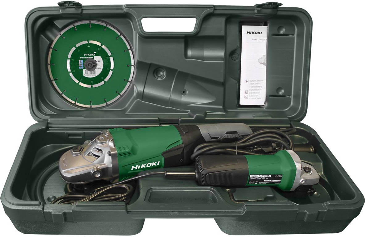 HiKOKI G23SW2CPZ Set di smerigliatrici angolari  230 mm + 125 mm in valigetta