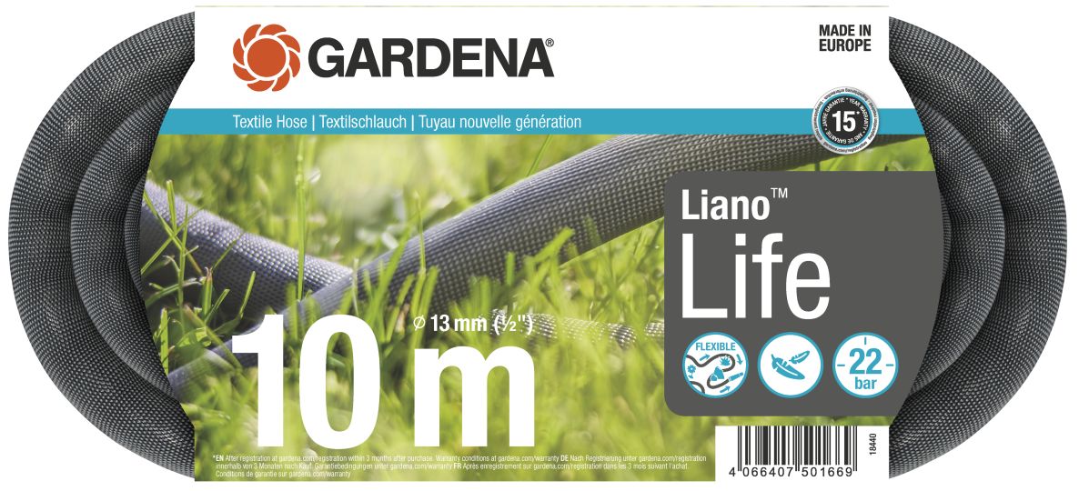 Gardena 18440-20 Tubo Liano Life Textile 10m