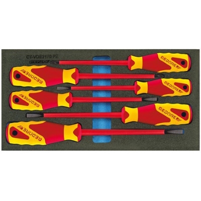 Gedore 2309173 1500 CT1-VDE Set di cacciaviti VDE in modulo CT 6 pezzi