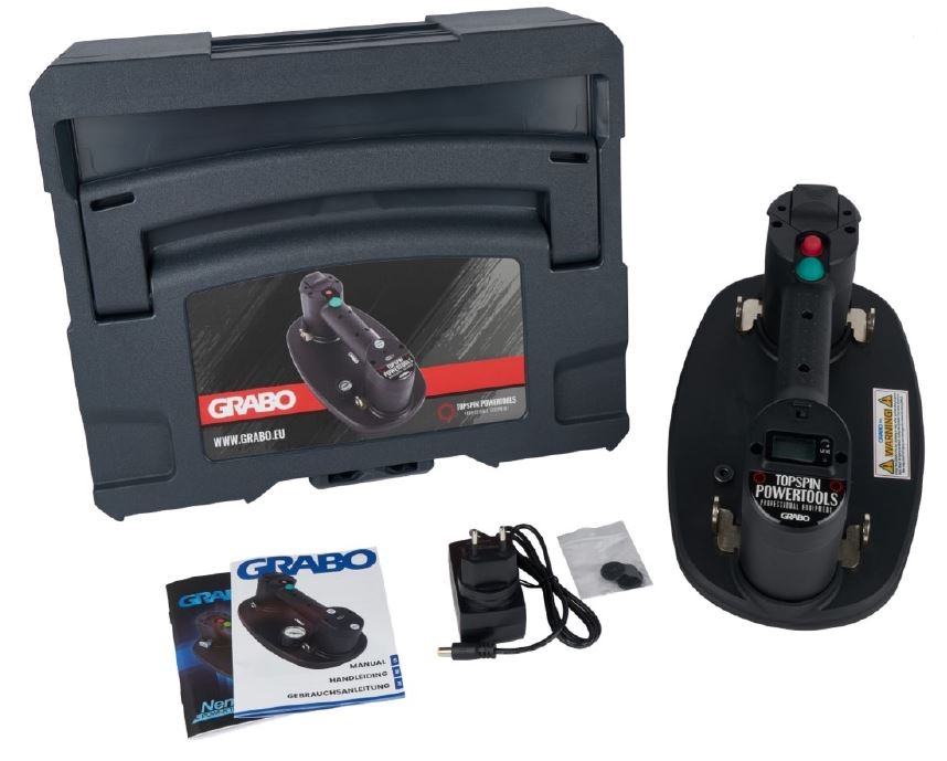Grabo 12000 Sollevatore a vuoto Pro Accu con batteria da 14,8 V 2,6 Ah e caricabatterie in Tanos Systainer III