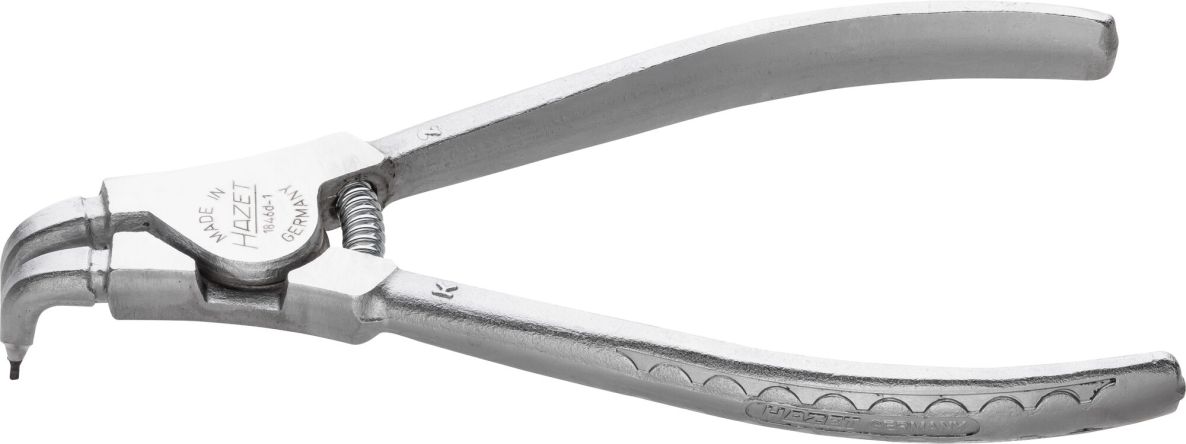 Hazet 1846D-1 Pinza per anelli di sicurezza, lunghezza 140 mm, anelli di sicurezza esterni 10-25 mm, ricurva
