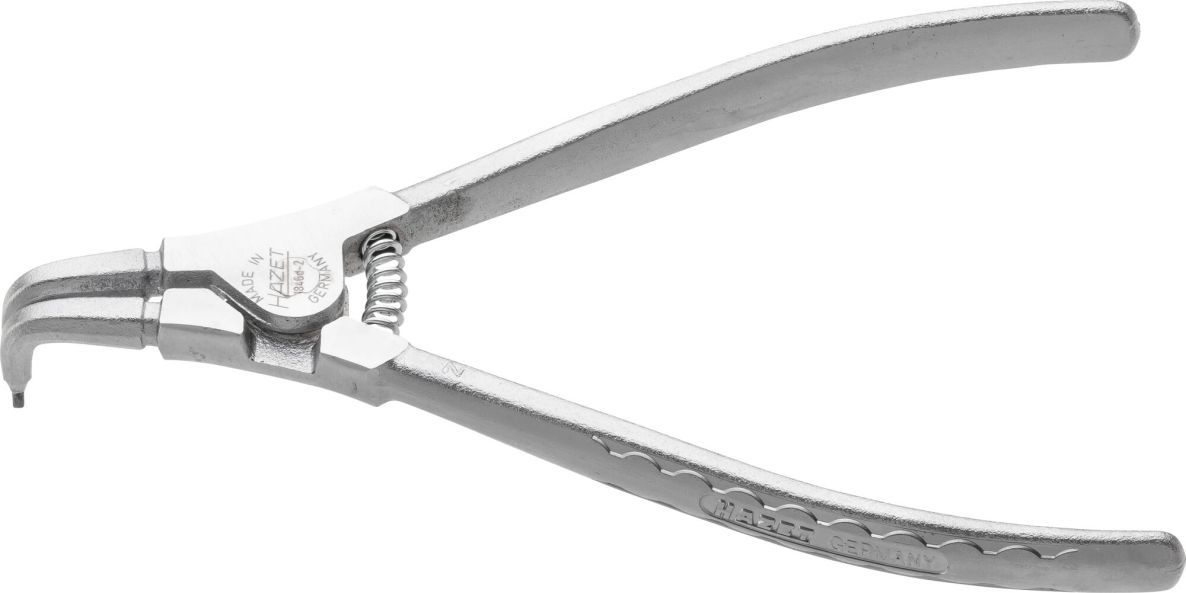 Hazet 1846D-2 Pinza per anelli di sicurezza, lunghezza 180 mm, anelli esterni 19-60 mm, ricurva