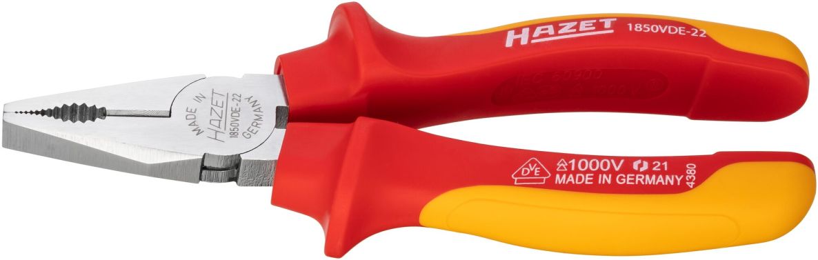 Hazet 1850VDE-22 Pinza combinata isolata, lunghezza 160 mm