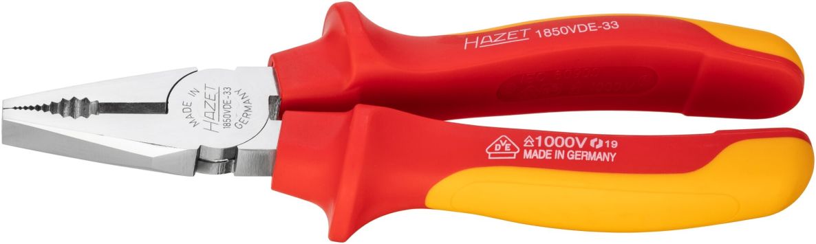 Hazet 1850VDE-33 Pinza combinata isolata, lunghezza 180 mm