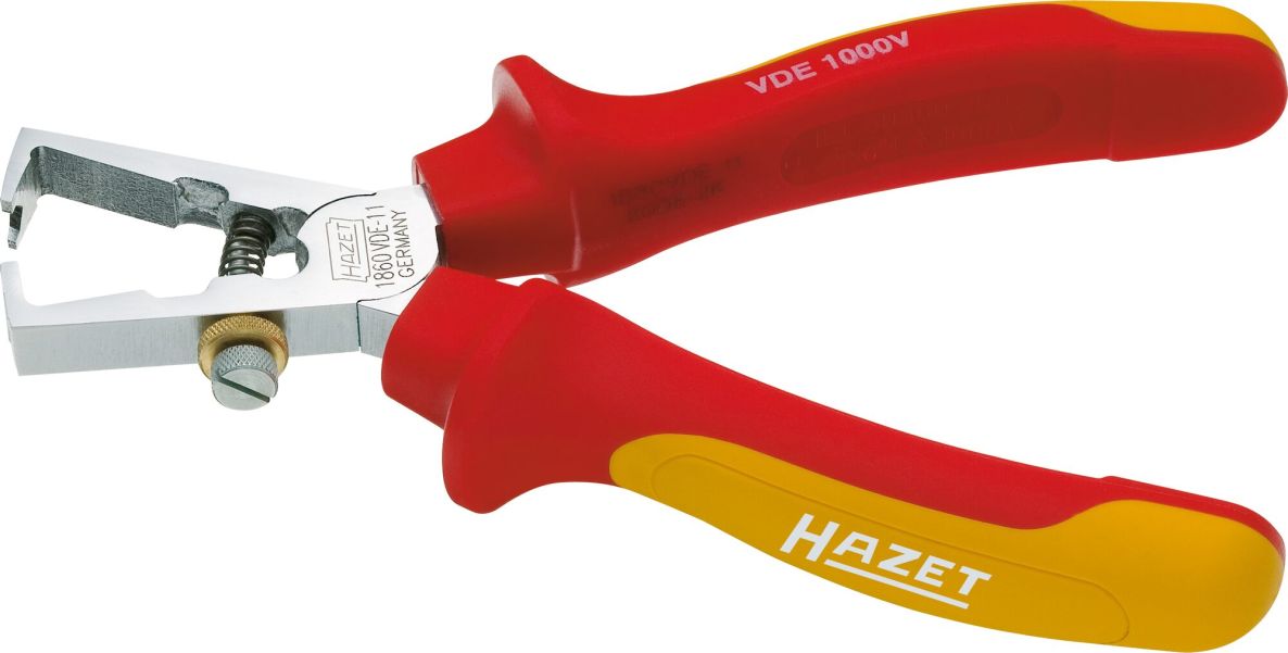 Hazet 1860VDE-11 Pinza per spellare cavi isolata, lunghezza 160 mm
