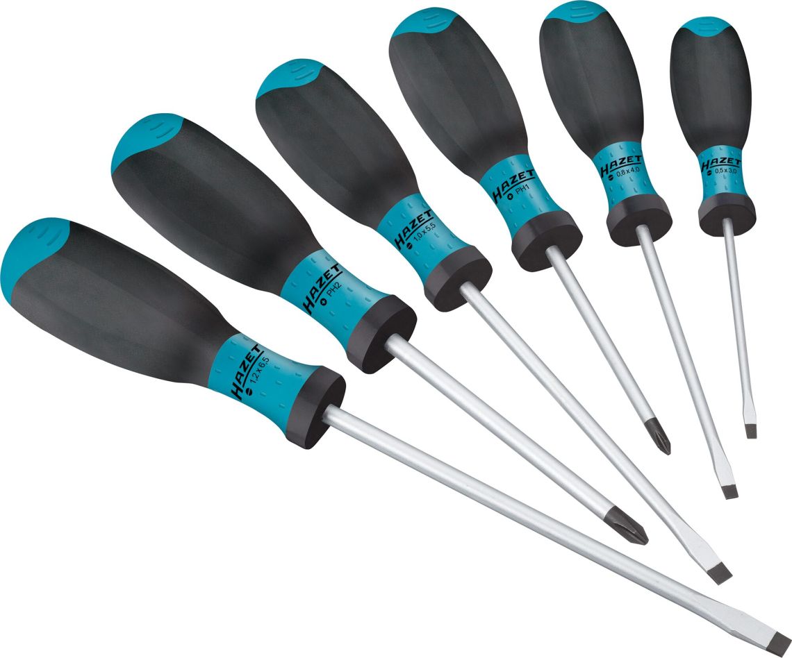 Hazet 810SPC/6 Set di cacciaviti a taglio e a croce PH, 6 pezzi