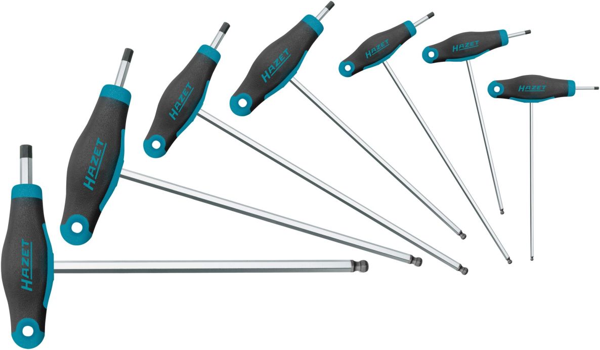 Hazet 829KK/7 Set di cacciaviti con impugnatura a T, profilo esagonale interno, 7 pezzi
