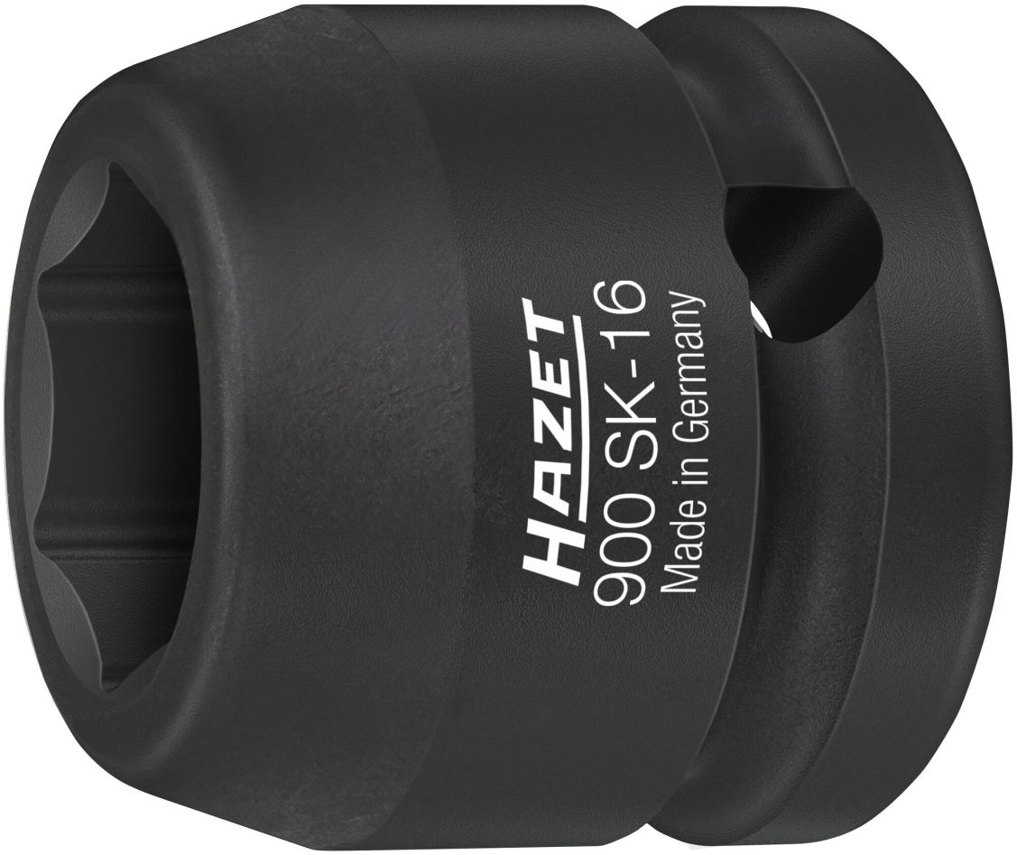 Hazet 900SK-16 Chiave a bussola a molla 1/2" quadrata cava, profilo di trazione esterno esagonale SW 16 mm
