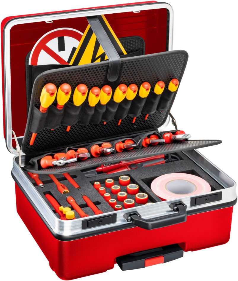 Hazet 150/52 Set di utensili ad alta tensione isolati, 52 pezzi, 3/8" quadrato cavo, a fessura, PH, Torx interno, XZN, esagono con profilo di trazione esterno