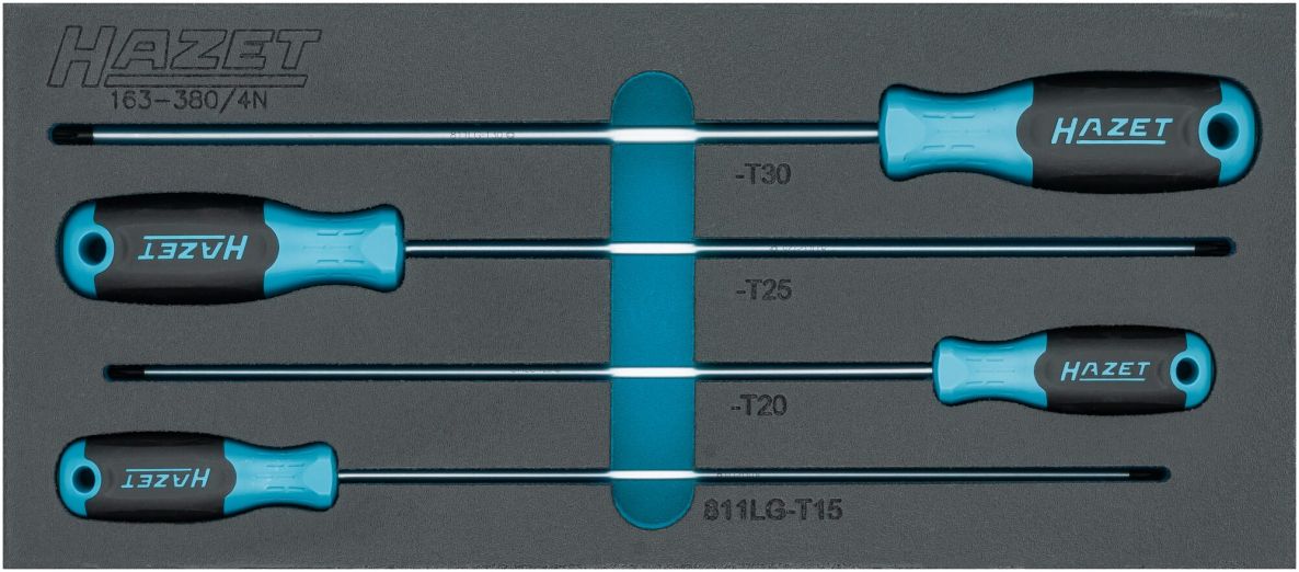 Hazet 163-380/4N Set di cacciaviti TORX&reg; con profilo interno TORX&reg;, 4 pezzi