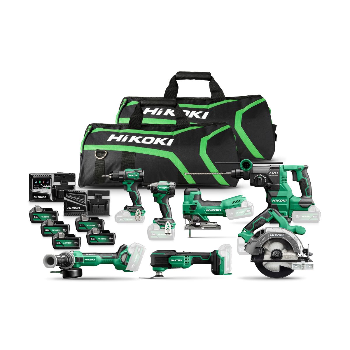 HiKOKI KC18H7A-505 Advantage Pack KC18H7A-505 18V 5 x batteria 5.0Ah in borsa