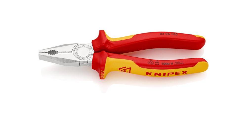 Gedore RED 3301408 Pinza combinata VDE, L 180 mm, impugnatura 2C