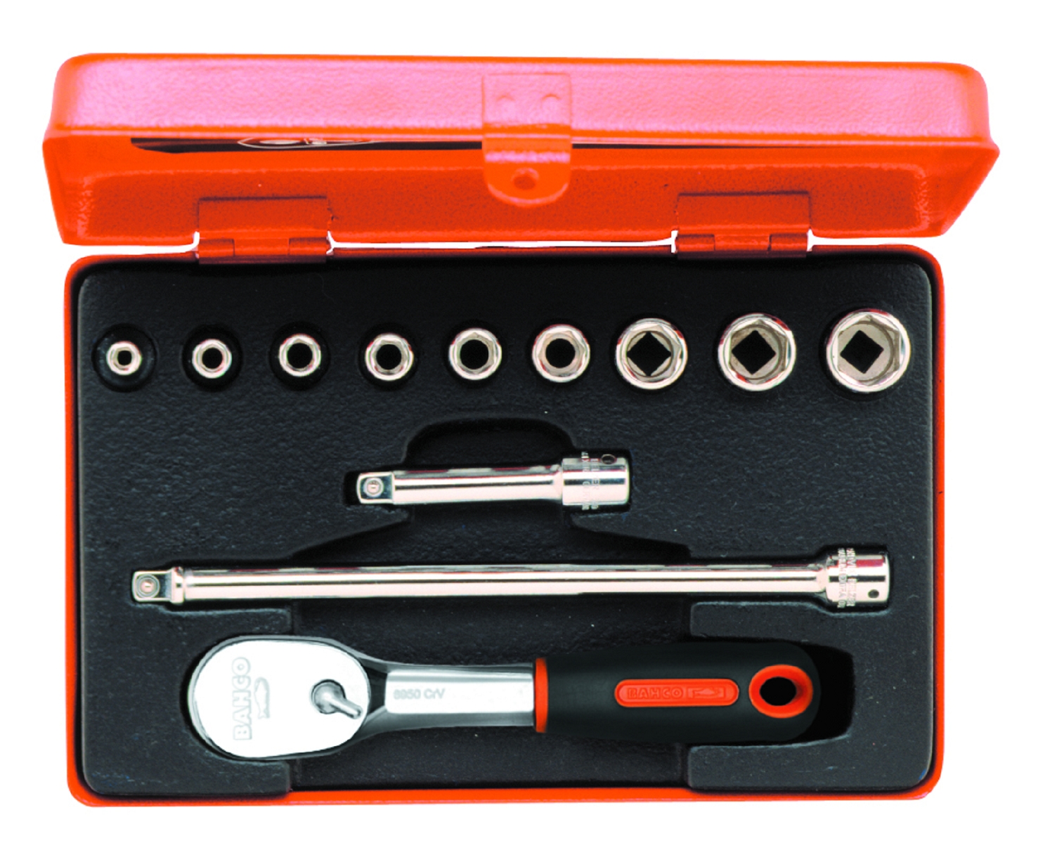 Bahco 6712R Set di chiavi a bussola 1/4" metriche 4-13 mm 12 pezzi