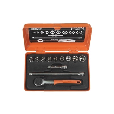Bahco 6712RN Set di chiavi a bussola 1/4" metriche 4-13 mm 12 pezzi