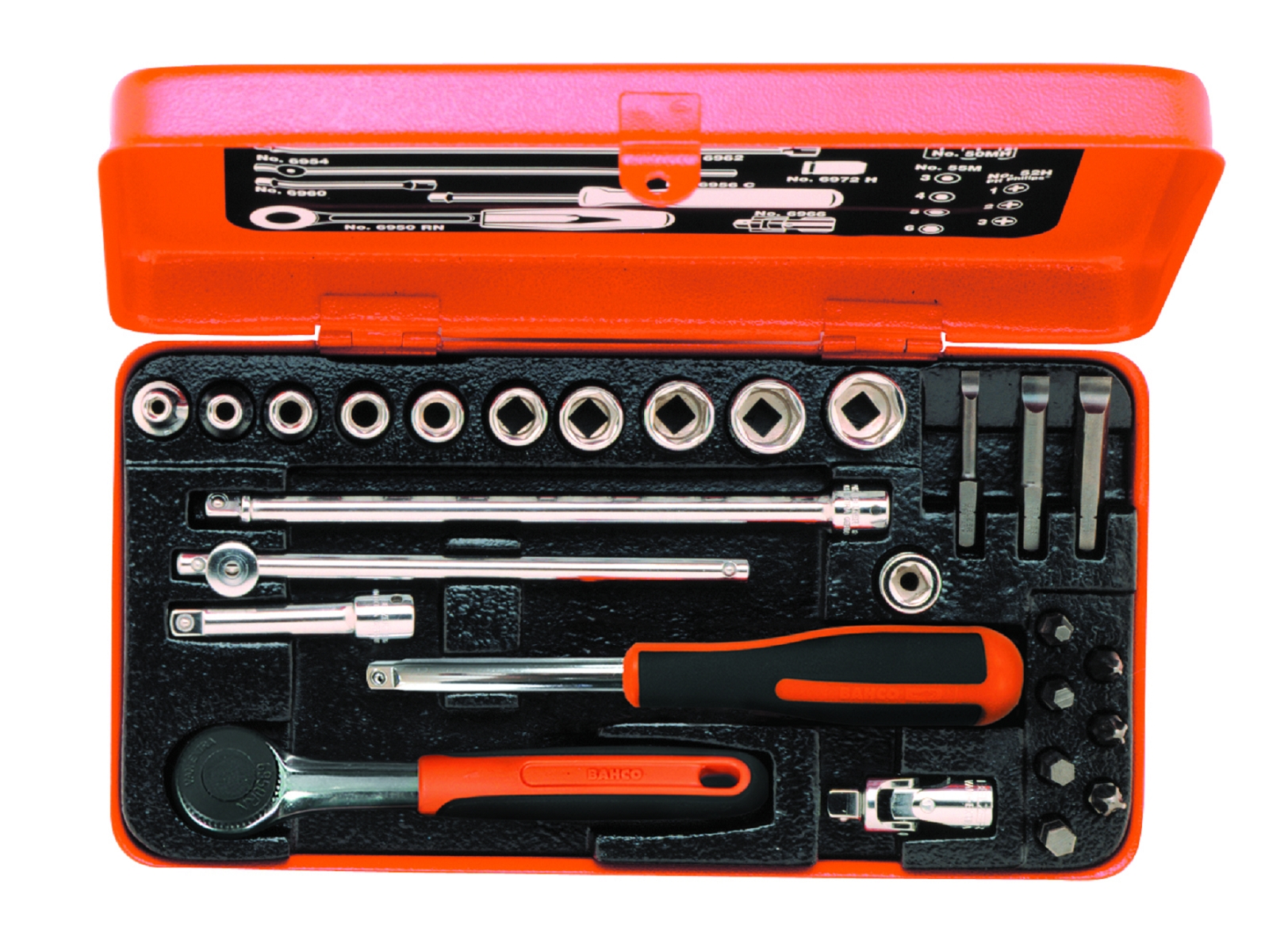 Bahco 6715GE Set di chiavi a bussola 1/4" metriche 4-14 27 pezzi