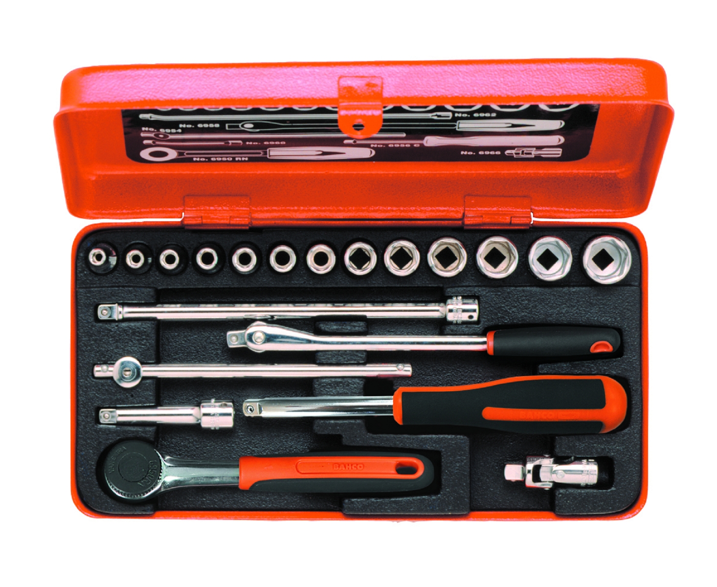 Bahco 6715MG Set di chiavi a bussola 1/4" metriche 4-14 mm 20 pezzi