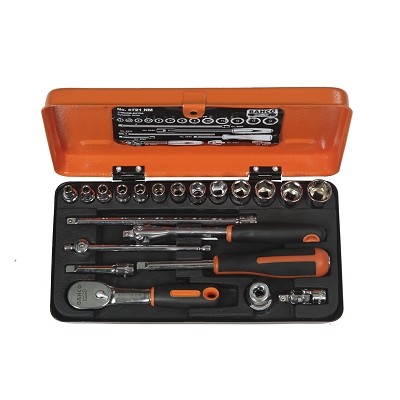 Bahco 6721NM Set di chiavi a bussola 1/4" metriche 4-14 mm 21 pezzi