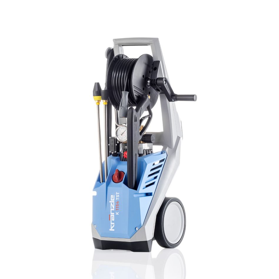 Kr&auml;nzle 60205.0 K1154 TST Idropulitrice ad acqua fredda + avvolgitubo e taglia-sporco 230 Volt 30-140 bar