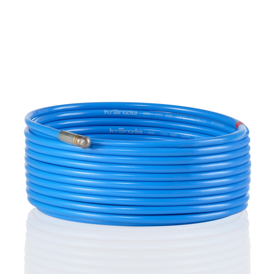 Kränzle Accessori 125504-F Tubo per fognatura da 30 m con ugello con foro frontale e attacco rapido D12