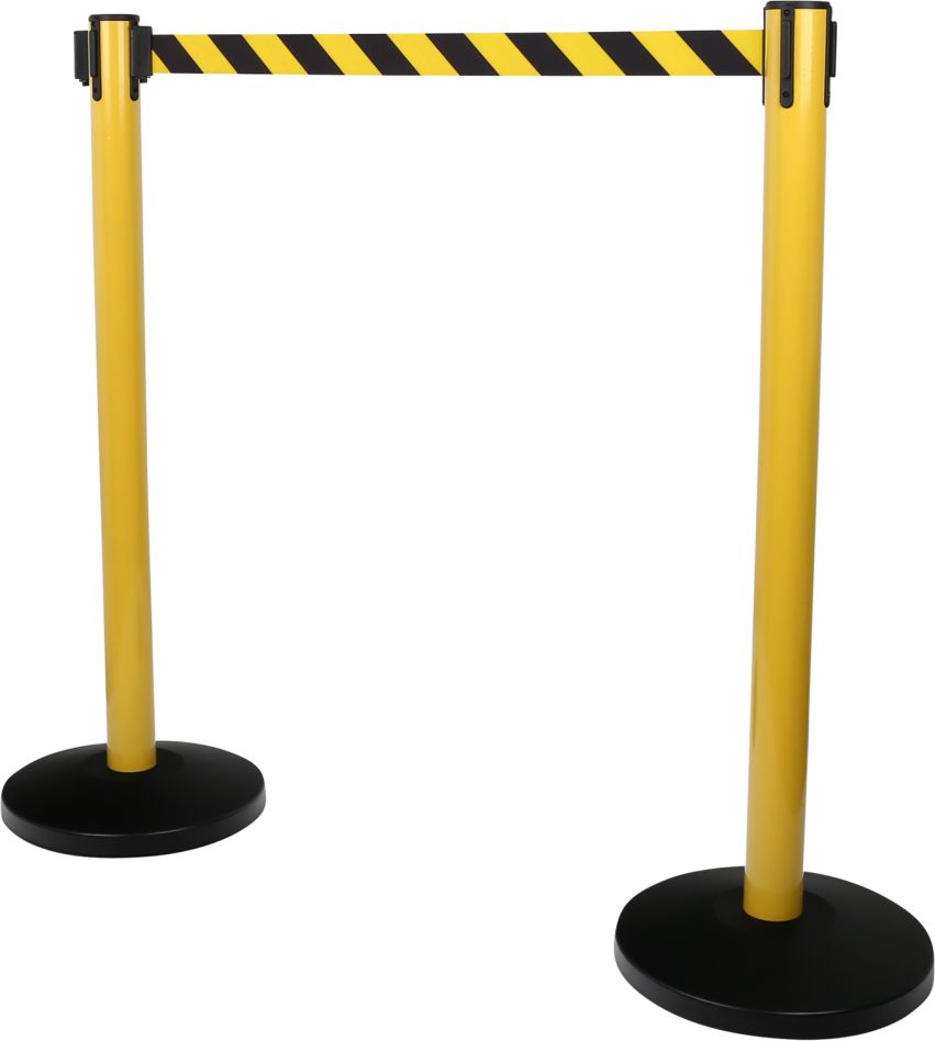 KS Tools 117.1555 Nastro di trazione per pali della barriera nero e giallo