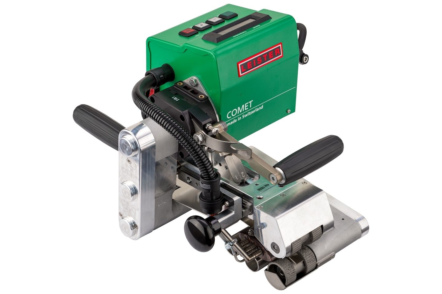 Leister 107.538 COMET Saldatrice per tunnel 230V/2500W, canale di prova in rame 70mm, spina UE