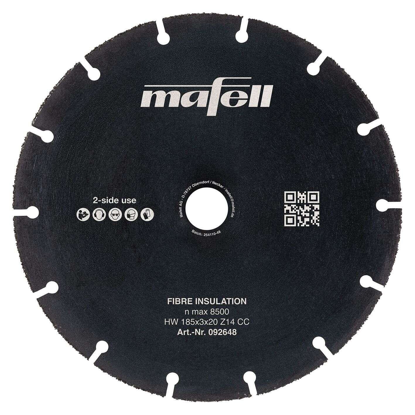 Mafell Accessori 092648 KSB-FI 185 Lama per sega circolare HW, 185 x 3 x 20 mm T14 CC con isolamento in fibra